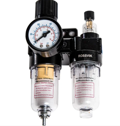 Фильтр регулятор с манометром и лубрикатором (FR+L, F1/4") Rossvik F154/1.R 
