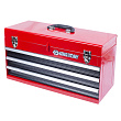 KING TONY Ящик инструментальный, 3 ящика и отсек, красный 87401-3
